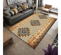 UUZEAI Alfombra nativa Americana, Alfombra Tribal Azteca del suroeste para Sala de Estar, Dormitorio, alfombras Antideslizantes y Lavables para Comedor y Cocina, 150x200cm