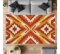 UUZEAI Alfombras Aztecas Tribales del suroeste, Alfombra nativa Americana para Sala de Estar y Dormitorio, Alfombra geométrica Lavable y Antideslizante, 40x100cm