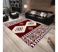 UUZEAI Alfombras Tribales Aztecas para Sala de Estar, geométricas, Lavables, rústicas, Antideslizantes, para Dormitorio, 150x210cm