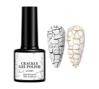 UV Crackle Gel Poliśh - Ɓlooming Gel Nail Poliśh Clear Uv Led Blossom | Ensures Stunning Crackle Pattern Optimal Effect | 7ml Marble Manicure Long Lasting | Girls Salon Home Holiday Prom Dating Ģath