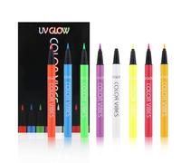 UV Delineador de Ojos Waterproof, 8 Colores Eyeliner Líquido Mate Colorido, Larga Duración Lápiz de Ojos Fluorescente a Prueba Manchas Glow Delineadores Colores Para Ojos Alto Pigmentado