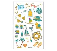UV Detection Stickers, Color Changing Sun Exposure Patches, 4.72x2.99x0.01 Inches Pee and Stick Design, Skin Protection Reminder for Outdoor Activities, Sports, Hiking, Garden, Camping, Beach Trips