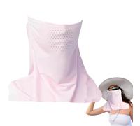 UV Face Cover, UPF 50+ Sunscreen Scarf, Cooling Facial Shield With Ear Loops, Outdoor Protection For Golf, Cycling, Hiking, Fishing, And Sports Activities, rosa, Se référer au descriptif