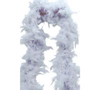 UV Floor Boa con plumas fluorescentes de calidad premium - Accesorio fluorescente - Fiesta - Disfraz - 1 m80 - Blanco neón