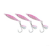 UV Glow Dimpled Jig Lure 25g Rotating Vane | UV glow coating, crater-pattern body, max visibility deep water, attracts mackerel, horse mackerel(Pink 15g)