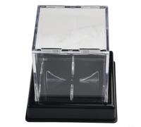 UV Protection Baseball Holder Box Anti-Fade | para crystal clear acrylic, 3.15 inch cube, fits official balls, dust proof, scratch resistant coating