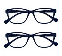 UV Reader Azul Marino Ligero Gafas De Lectura Valor Pack 2 Estilo Diseñador Hombres Mujeres Inc Caso UVR2PK027 +3,50