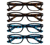 UV Reader La Compañía Gafas De Lectura Marrón Azul Carey Lectores Valor Pack 4 Hombres Mujeres RRRR10-2233 +1,00