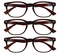 UV Reader Marrón Gafas De Lectura Valor Pack 3 Estilo Diseñador Hombres Mujeres UVR3PK015 +1,00