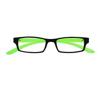 UV Reader Negro Brillante Verde Cuello Gafas De Lectura Hombres Mujeres UVR021 +3,00
