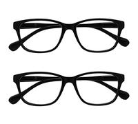 Uv Reader Negro Ligero Gafas De Lectura Valor Pack 2 Estilo Diseñador Hombres MujeresCaso Uvr2Pk027Blk +2,50 2 Unidades 70 g