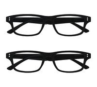 UV Reader Negro Mate Gafas De Lectura Valor Pack 2 Hombres Mujeres UVR2PK033BLK +3,50