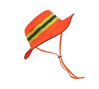 UV-Schutz Sonnenhut Für Herren Mit Breiter Krempe - Reflektierender Fischerhut Für Wandern, Radfahren & Arbeit | Verstellbarer Outdoor-Hut (55-60cm) | Schnelltrocknend & Sicher Für Sommer &, naranja