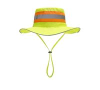 UV-Schutz Sonnenhut Für Herren Mit Breiter Krempe - Reflektierender Fischerhut Für Wandern, Radfahren & Arbeit | Verstellbarer Outdoor-Hut (55-60cm) | Schnelltrocknend & Sicher Für Sommer