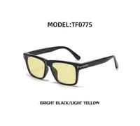 (uv400, black-yellow) new fashion tom brand tf rectangle sunglasses women men 2022 luxury designer high quality Ins popular oculos de sol uv400