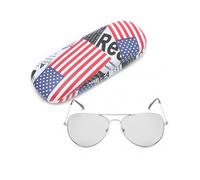 UV400 Color Changing Polarized Lens Glasses AntiUV Fashionable Unisex Eye Glasses(Silver Frame )