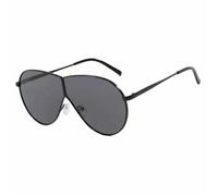 Uv400 Vintage Gafas De Lujo Mujeres for Hombres Sombras Marco Grande A Prueba De Viento Punk(Black Grey)
