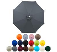 UV50+ Replacement Canopy for 2.0m-3.0m Outdoor Sun Umbrella - Durable Parasol Fabric for Cantilever Market Table with 6/8 Ribs - Ultimate Skin Protection from UV Rays