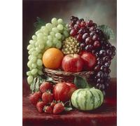 Uva Pintar por Numeros Adultos, Fruta Pintar por Numeros Manualidades Adultos, DIY Paint by Numbers kits con Pinceles y Pinturas Acrílicas, Regalo Mujer, Home Decoracion Habitacion, 30x40cm E-3246