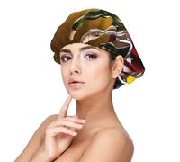 Uvas, botellas de vino y bebida,Gorro de dormir de satén para adultos - Gorro de dormir elástico para mujer, cubrecabello nocturno