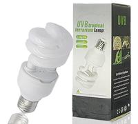UVB Bombilla de luz para reptiles Lámpara de tortuga Bombillas fluorescentes compactas de ahorro de energía para anfibios de la selva tropical Mascota Acuario Peces Lagarto Serpiente (UVB5.0 13W)