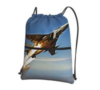UVBDF Aircraft Fighter Jets - Mochila ligera con cremallera de cordón, compartimento ajustable para paseos por la playa, Black, One Size, Mochilas daypack