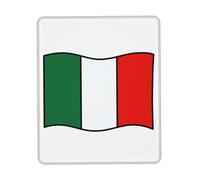 UVBDF Alfombrilla de ratón para juegos con diseño de bandera italiana, color verde, blanco y rojo, bordes cosidos antideshilachado, superficie texturizada de primera calidad, base de goma
