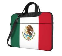 UVBDF Bolsa de hombro minimalista con estampado de bandera de México para laptop, simple, ligera, portátil, para hombre, regalo de cumpleaños, Black, 15.6 inch