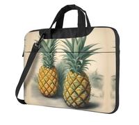 UVBDF Bolsa de hombro minimalista con estampado de piña, simple, ligera, portátil, para hombre, regalo de cumpleaños, Black, 14 inch