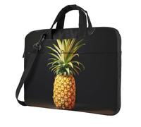 UVBDF Bolsa de hombro minimalista con estampado de piña, simple, ligera, portátil, para hombre, regalo de cumpleaños, Black, 15.6 inch
