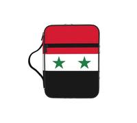 UVBDF Bolsa de protección bíblica impresa con la bandera de la República Árabe Siria, resistente al desgaste, para viajes, iglesia y clase bíblica