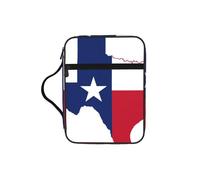 UVBDF Bolsa de protección de la Biblia con diseño de mapa de la bandera del estado de Texas, resistente al desgaste, para viajes, iglesia y clase bíblica