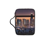 UVBDF Bolsa de protección de la Biblia impresa elegante con diseño de Los Ángeles, resistente al desgaste, para viajes, iglesia y clase bíblica