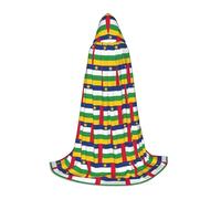 UVBDF Capa con capucha de la bandera de África Central para la feria renacentista para adolescentes, gótico, medieval, cosplay, teatro