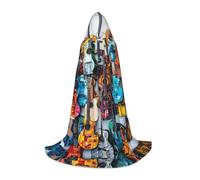 UVBDF Capa con capucha para adolescentes, gótico, medieval, cosplay, teatro, para la feria renacentista, color acústico y guitarras
