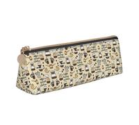 UVBDF Coffee and Sweets Sugar - Estuche portátil para lápices, artículos de papelería de gran capacidad, bolsa organizadora de cosméticos, White, Talla única, Bolsa de maquillaje