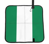 UVBDF Cojín plegable para sentarse al aire libre, diseño de bandera de Nigeria, compacto y portátil