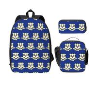 UVBDF Connecticut State Flag - Mochila para libros con fiambrera, bolsa para lápices para aventuras de fin de semana, Black, Talla única, Organizador de bolsas