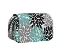 UVBDF Dahlia - Estuche organizador de doble capa con estampado de flores para niños, Black, Talla única, Organizador de bolsas