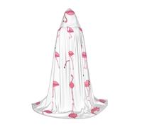 UVBDF Disfraz de flamencos sobre blanco para la feria renacentista, capa con capucha para adolescentes, gótico, medieval, cosplay, teatro