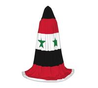 UVBDF Disfraz de la bandera de la República Árabe Siria para la feria del Renacimiento, capa con capucha para adolescentes, gótico, medieval, cosplay, teatro