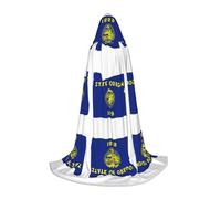 UVBDF Disfraz de la bandera del estado de Oregon con capucha para adolescentes, gótico, medieval, cosplay, teatro