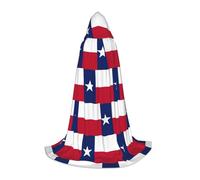 UVBDF Disfraz de la bandera del estado de Texas con capucha para adolescentes, gótico, medieval, cosplay, teatro