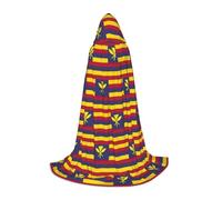 UVBDF Disfraz de la bandera del Reino de Hawái para la feria renacentista con capucha para adolescentes, gótico, medieval, cosplay, teatro