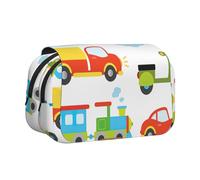 UVBDF Diversified Transportation Printing School - Estuche organizador de doble capa para lápices, bolsa de papelería para niños, regalo, Black, Talla única, Organizador de bolsas