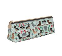 UVBDF Dog Flora - Estuche portátil para lápices, gran capacidad, organizador de cosméticos, White, Talla única, Bolsa de maquillaje