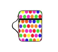 UVBDF Elegante bolsa de protección de la Biblia con estampado de lunares, resistente al desgaste, para viajes, iglesia y clase bíblica