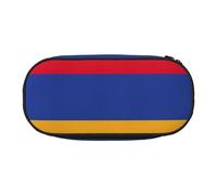 UVBDF Estuche de lápices con la bandera de Armenia para hombres y mujeres, estuche de lápices portátil estético, estuche con cremallera organizador de oficina, Negro, En storlek, Organizador de bolsas