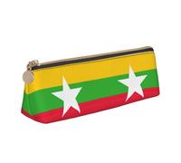UVBDF Estuche escolar con diseño de bandera de Myanmar para niños con cremallera, pequeñas bolsas simples para bolígrafos, estuche de maquillaje cosmético, White, Talla única, Organizador de bolsas