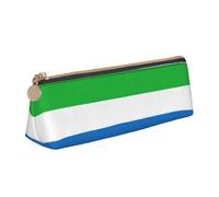 UVBDF Estuche escolar con la bandera de Sierra Leona para niños con cremallera, pequeñas bolsas simples para bolígrafos, estuche de maquillaje cosmético, White, Talla única, Organizador de bolsas